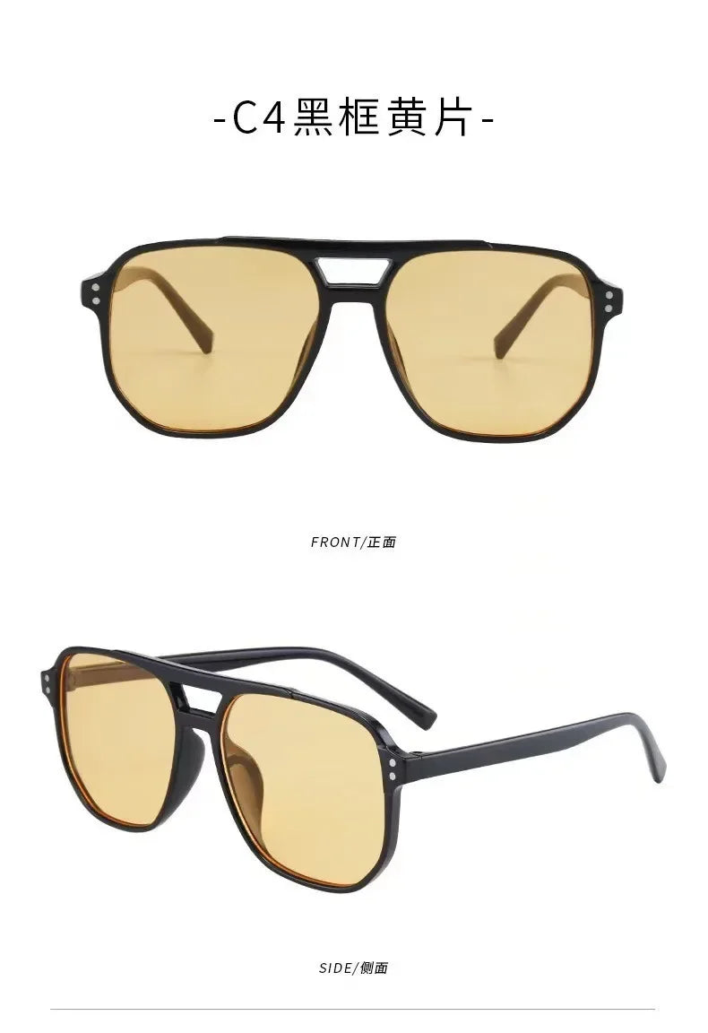 Oversized Vintage Square Sunglasses