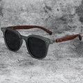 Wood-Grain Retro Sunglasses
