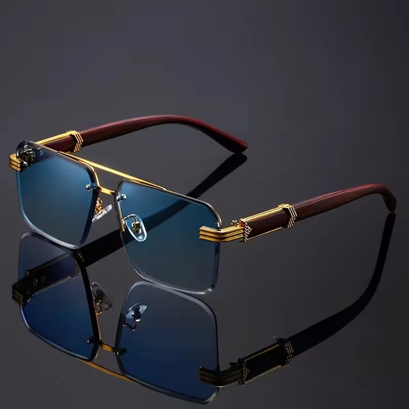 Textured Double-Bridge Sunglasses