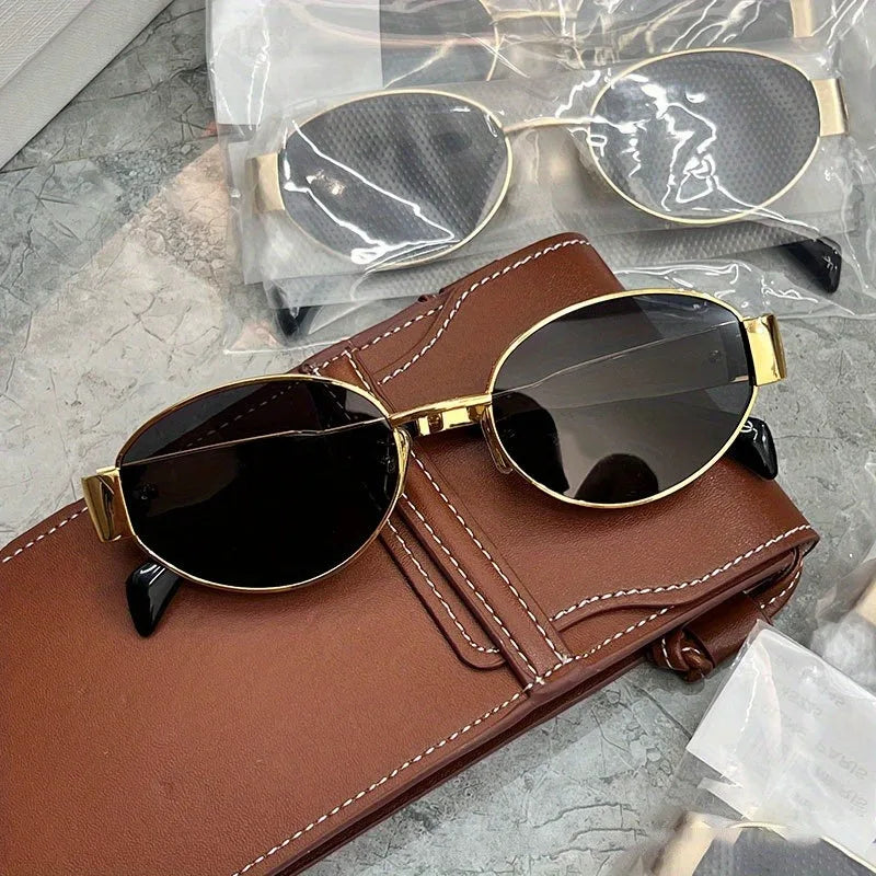Vintage Oval Sunglasses for Women