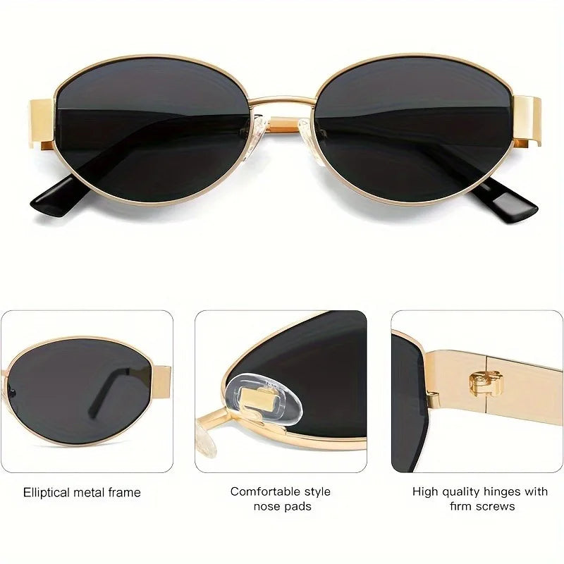 Vintage Oval Sunglasses for Women