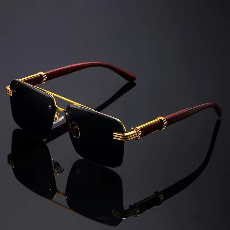 Textured Double-Bridge Sunglasses