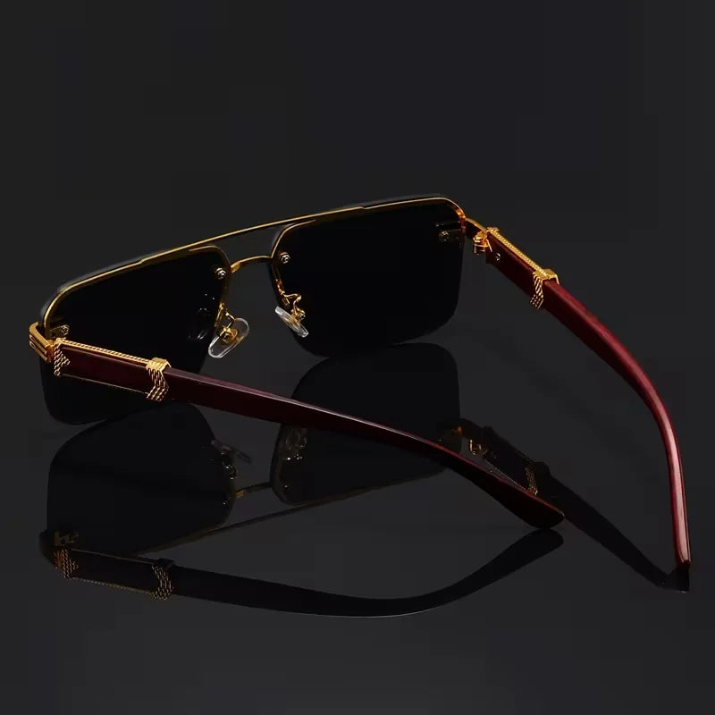 Textured Double-Bridge Sunglasses
