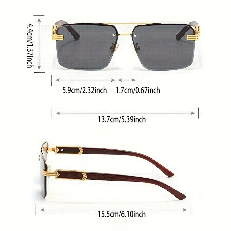 Textured Double-Bridge Sunglasses