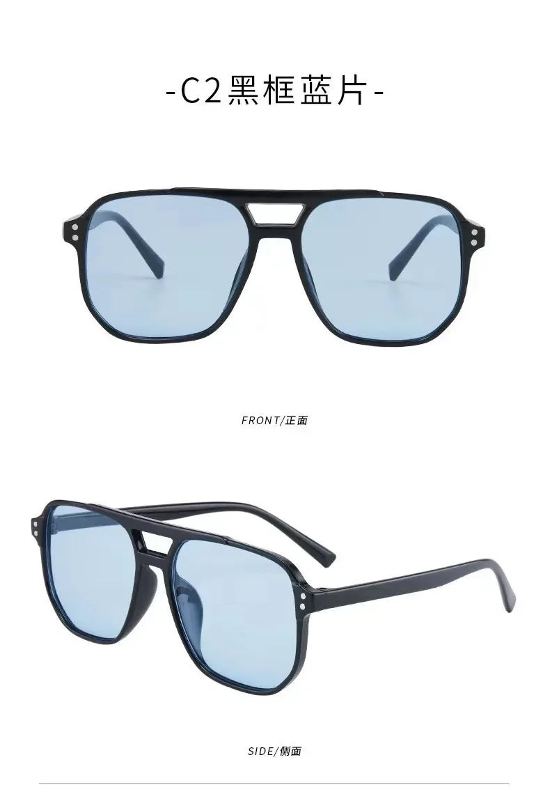 Oversized Vintage Square Sunglasses