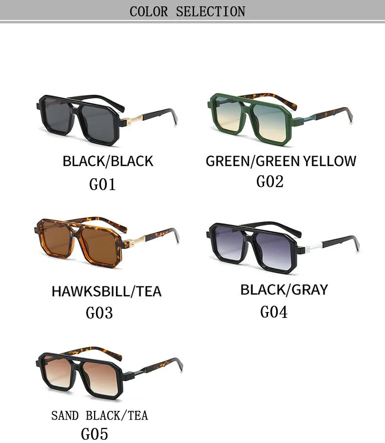 Vintage Square Sunglasses for Men