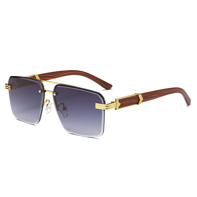 Textured Double-Bridge Sunglasses