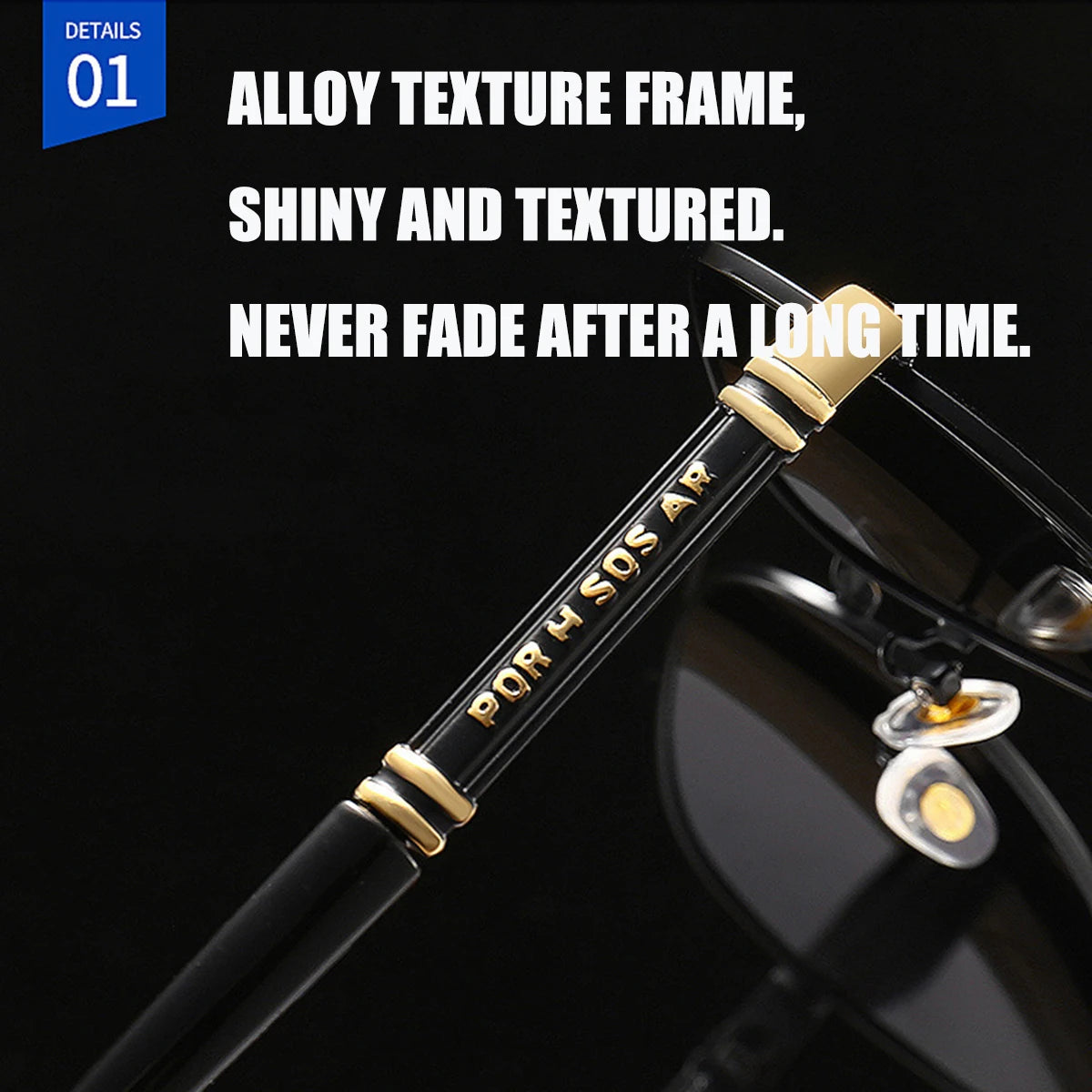 Metal-Frame Driving Sunglasses for Men