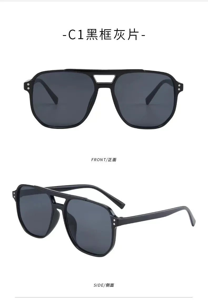 Oversized Vintage Square Sunglasses