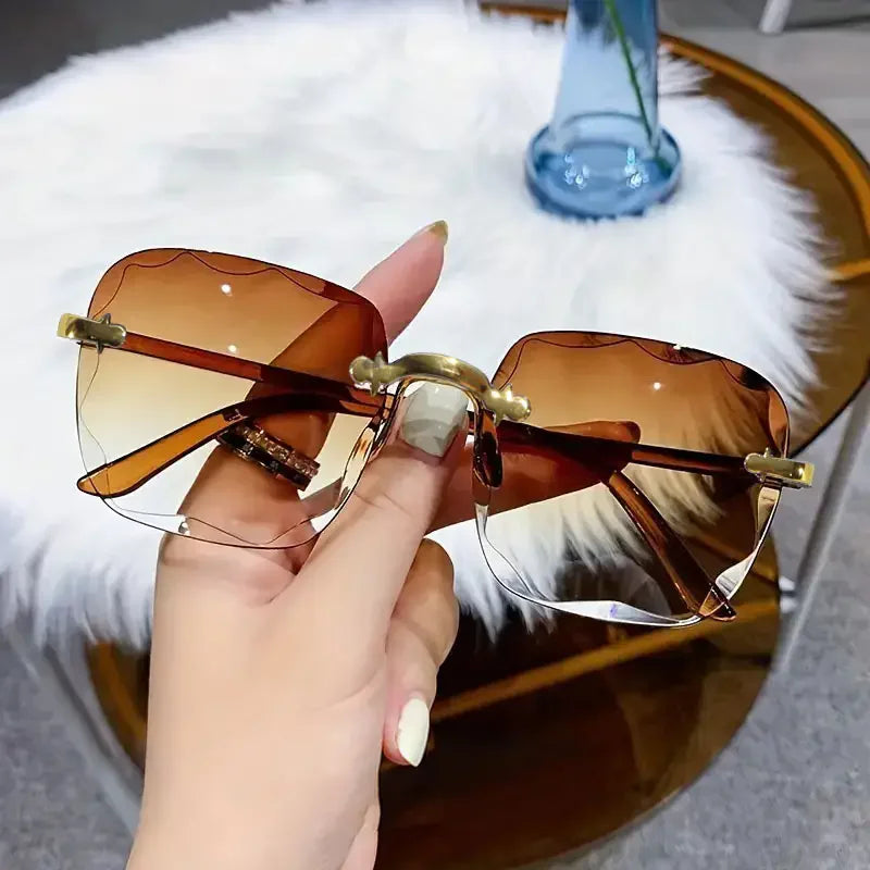 Rimless Square Sunglasses for Women (3-Pack)