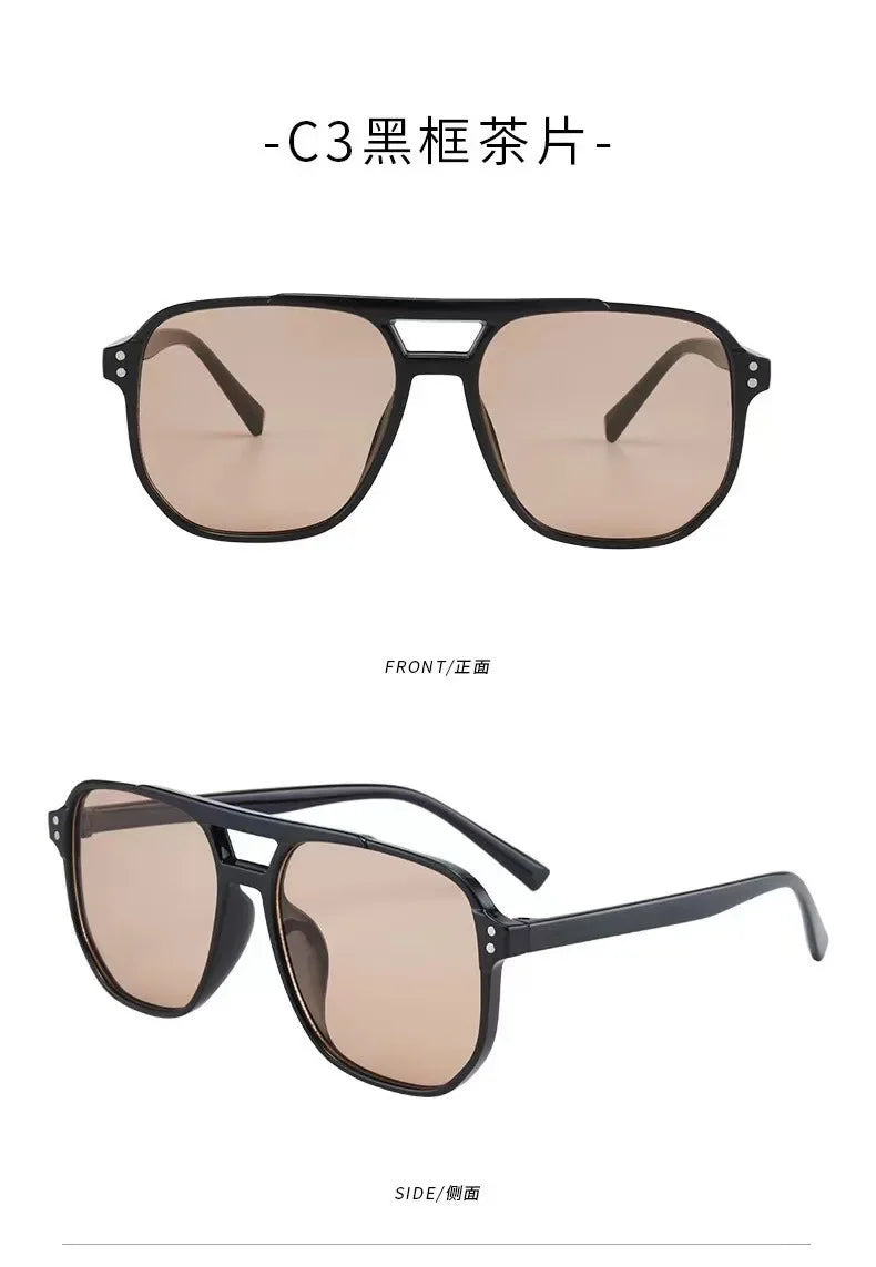 Oversized Vintage Square Sunglasses