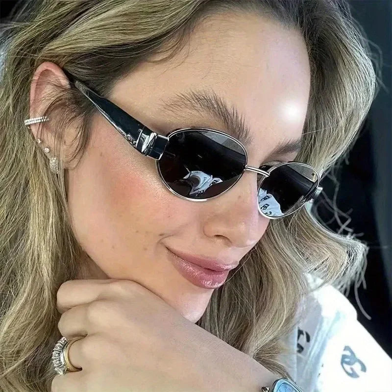 Vintage Oval Sunglasses for Women