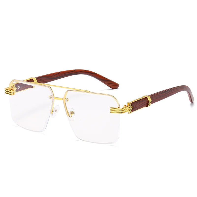 Textured Double-Bridge Sunglasses