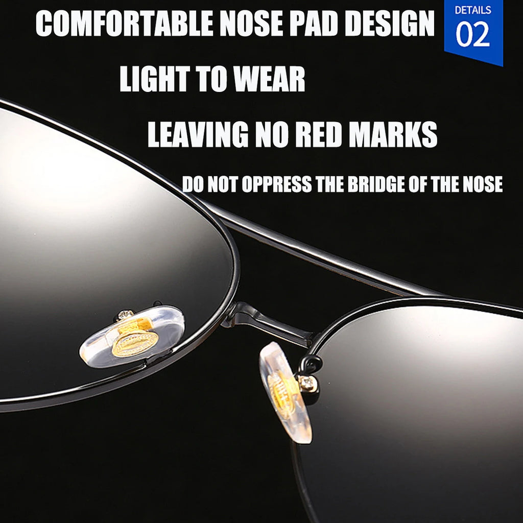 Metal-Frame Driving Sunglasses for Men