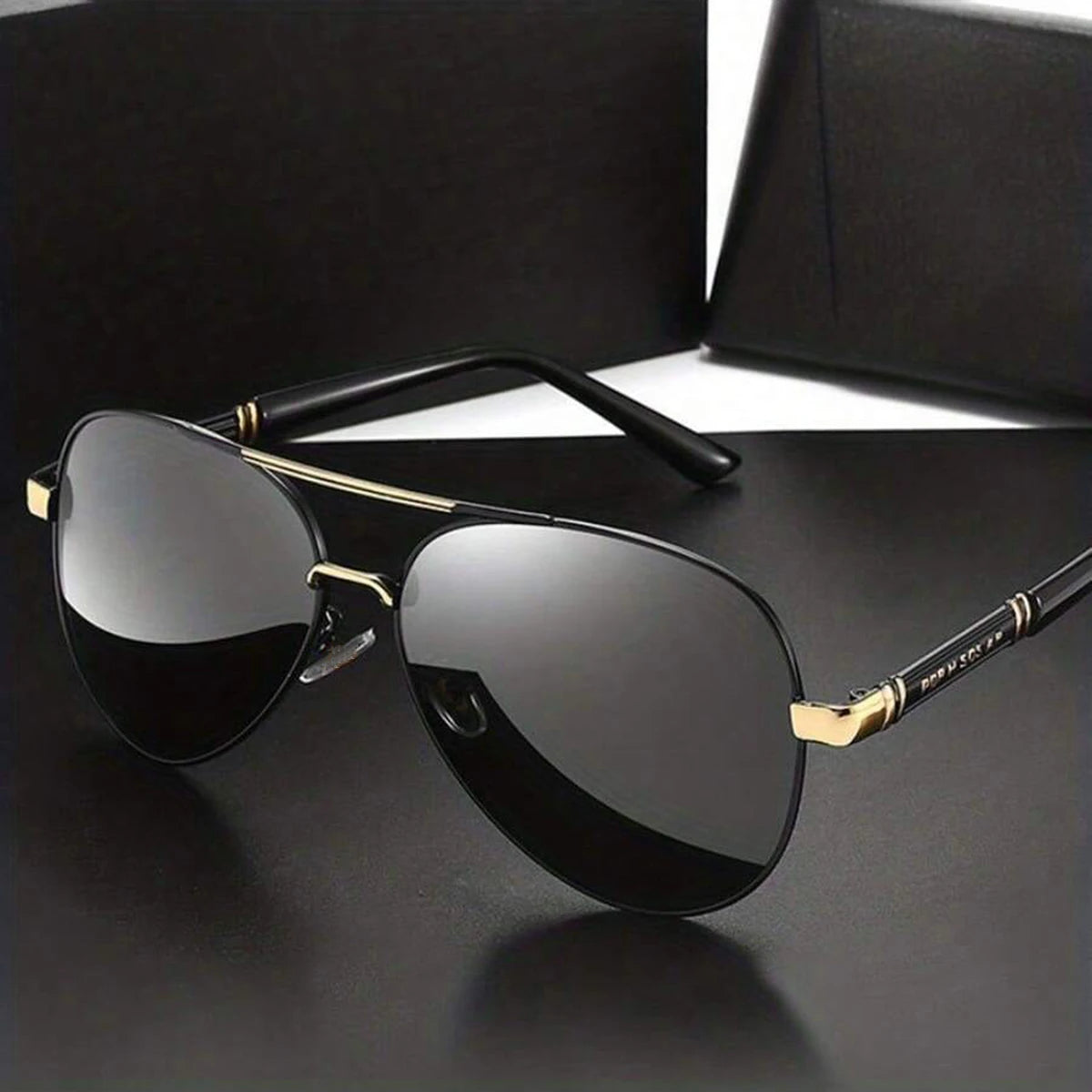 Metal-Frame Driving Sunglasses for Men
