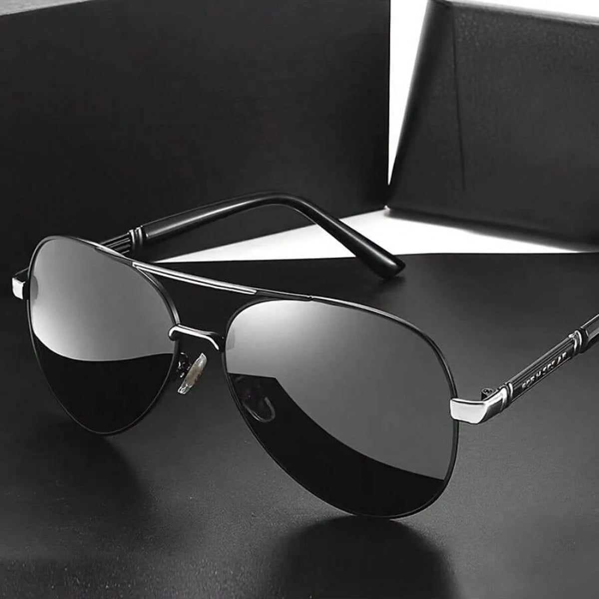 Metal-Frame Driving Sunglasses for Men