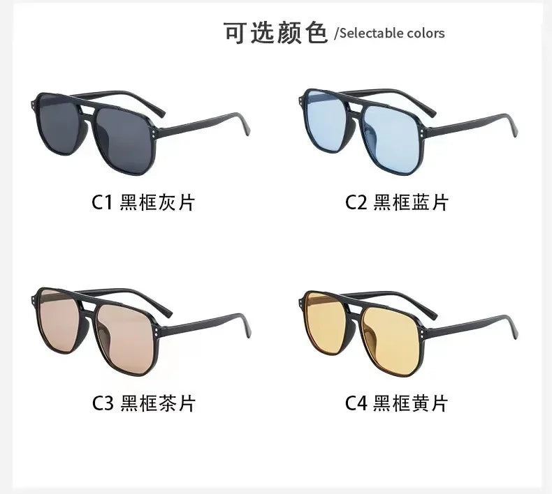 Oversized Vintage Square Sunglasses