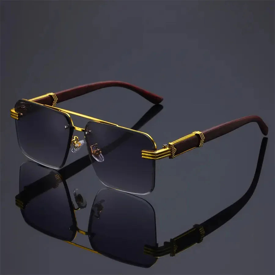 Textured Double-Bridge Sunglasses